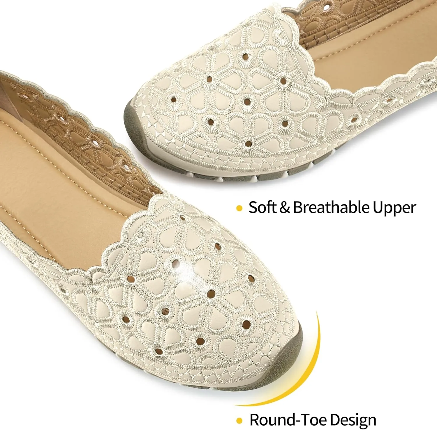 Flats for Women Dressy Comfortable: Closed Toe Dress Ballet Flats Slip on Round Toe Comfort Womens Shoes Work