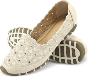 Flats for Women Dressy Comfortable: Closed Toe Dress Ballet Flats Slip on Round Toe Comfort Womens Shoes Work