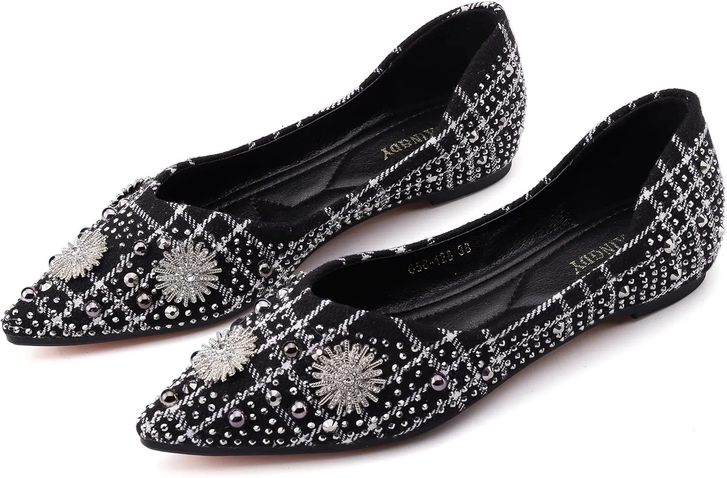 Flats for Women Pointed Toe Fashion Wedding Shoes Work Casual Slip-On Dress Shoes Women Comfortable Dressy Flat