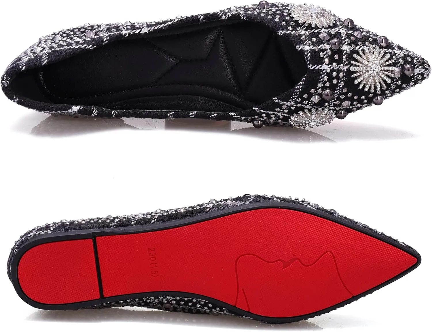 Flats for Women Pointed Toe Fashion Wedding Shoes Work Casual Slip-On Dress Shoes Women Comfortable Dressy Flat