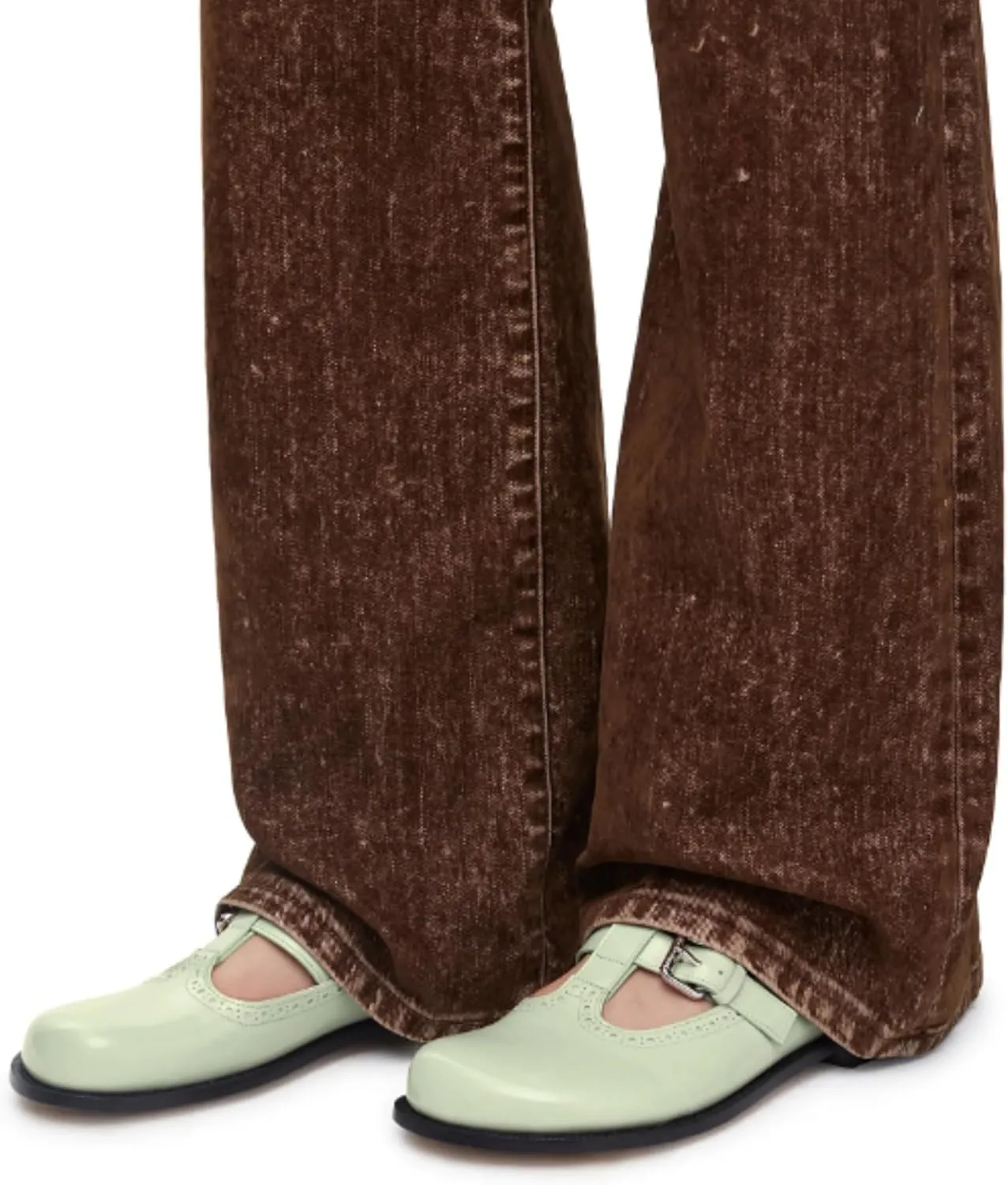 Flats Mules for Women Round Toe Low Heel Sandals Baotou Double Belt Buckle Mary Jane Flat Slip-on Backless Comfortable Casual Walking Dress Party Soft Shoes