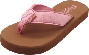 FLOJOS Flip Flop Sandal, Coral/Tan, 3 US Unisex Little Kid