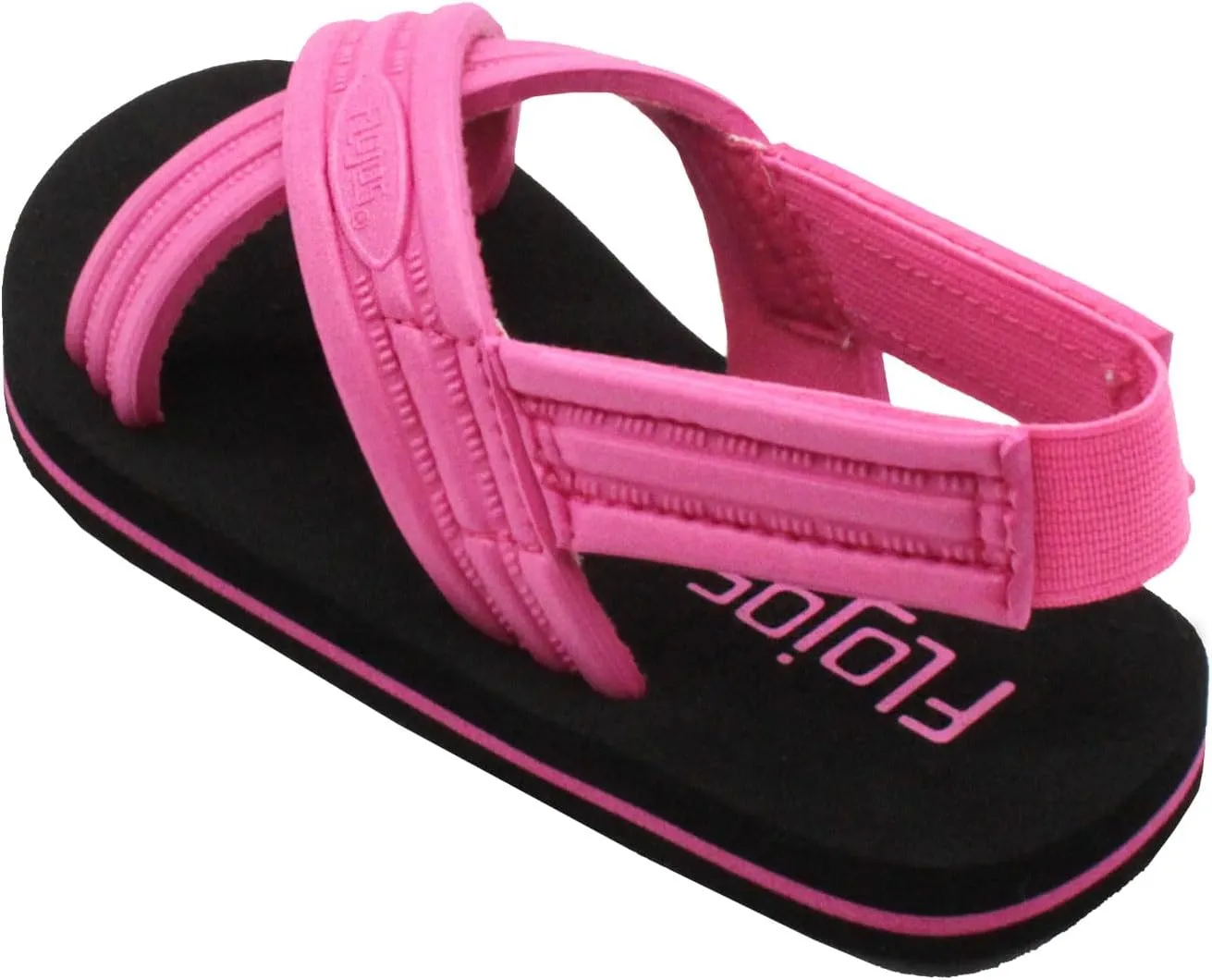 Flojos Originals Kid's Sandal, Embossed Eva Criss Cross Strap W/Ankle Straps