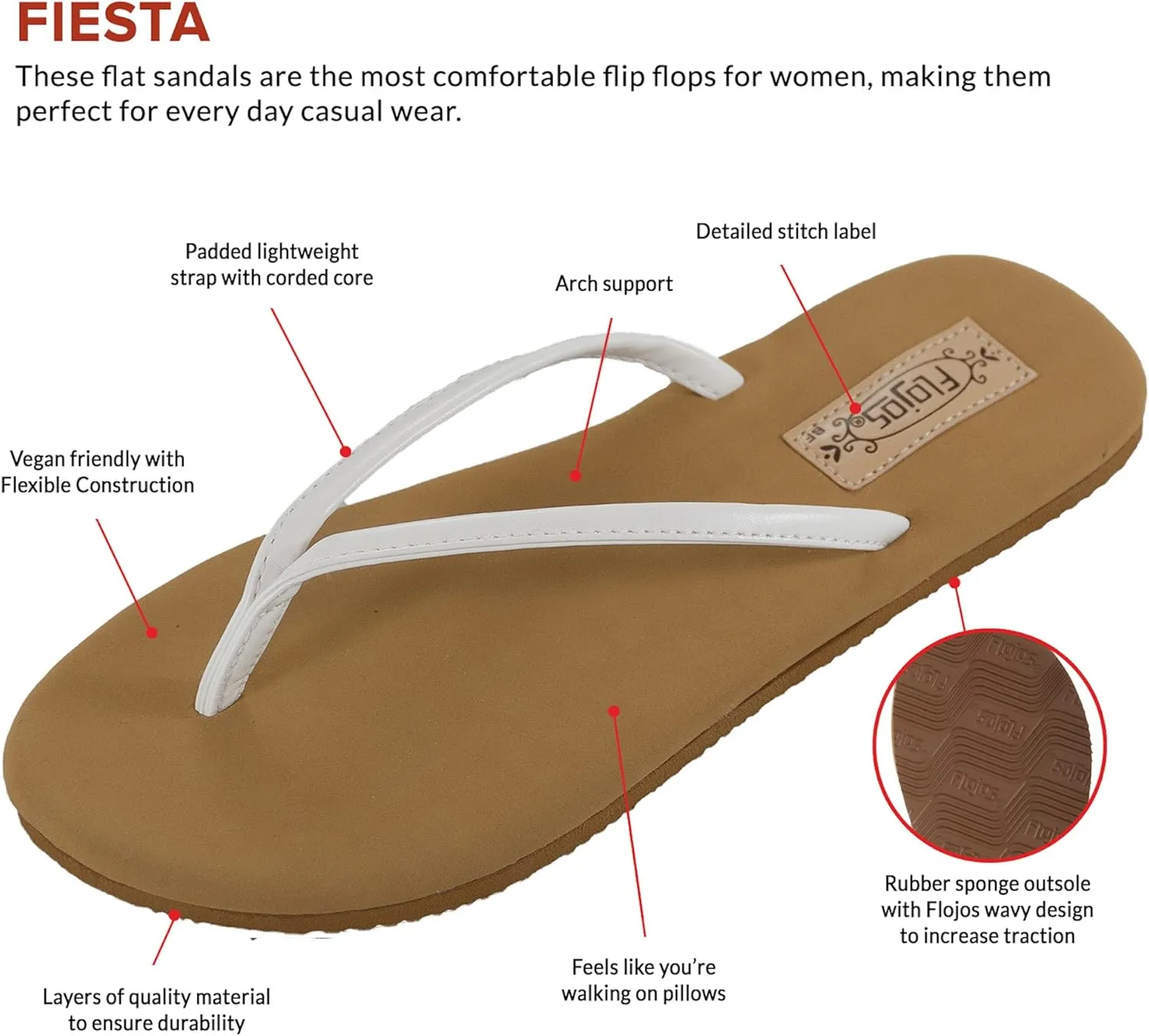 Flojos Women's Fiesta flip Flop