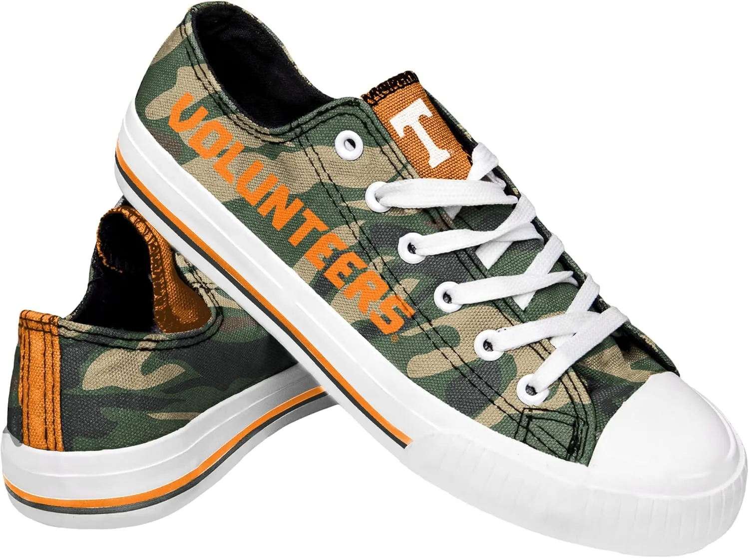 FOCO Tennessee Womens Camo Low Top Canvas Shoe Size 6