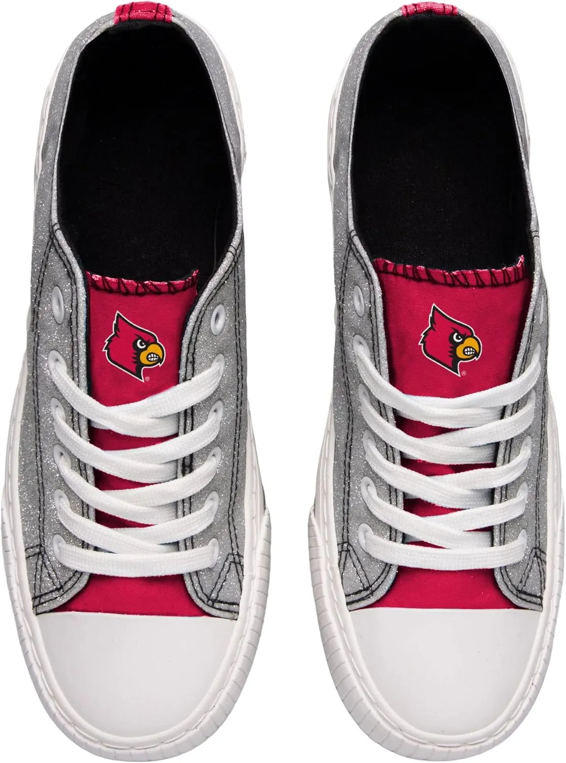 FOCO womens Ncaa College Team Logo Fashion Low Top Canvas Sneakers Shoes