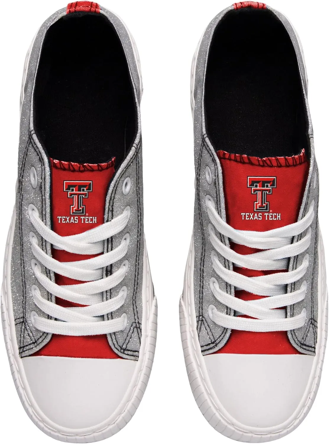 FOCO womens Ncaa College Team Logo Fashion Low Top Canvas Sneakers Shoes