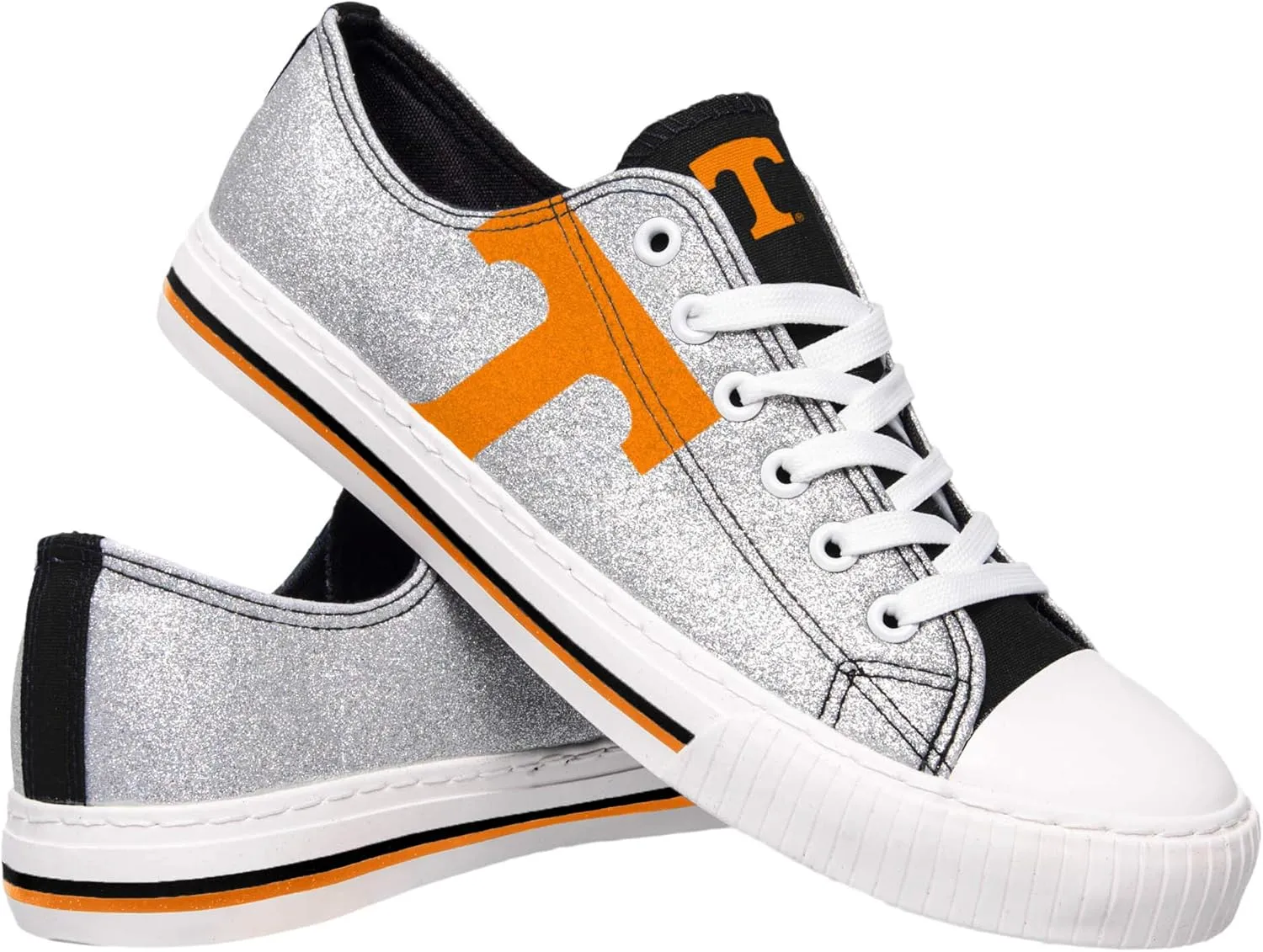 FOCO womens Ncaa College Team Logo Fashion Low Top Canvas Sneakers Shoes