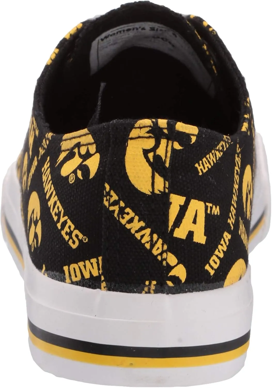 FOCO womens Ncaa College Team Logo Fashion Low Top Canvas Sneakers Shoes