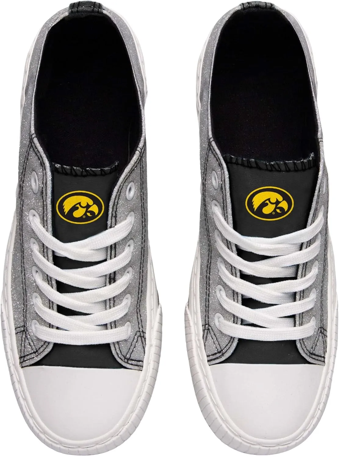 FOCO womens Ncaa College Team Logo Fashion Low Top Canvas Sneakers Shoes