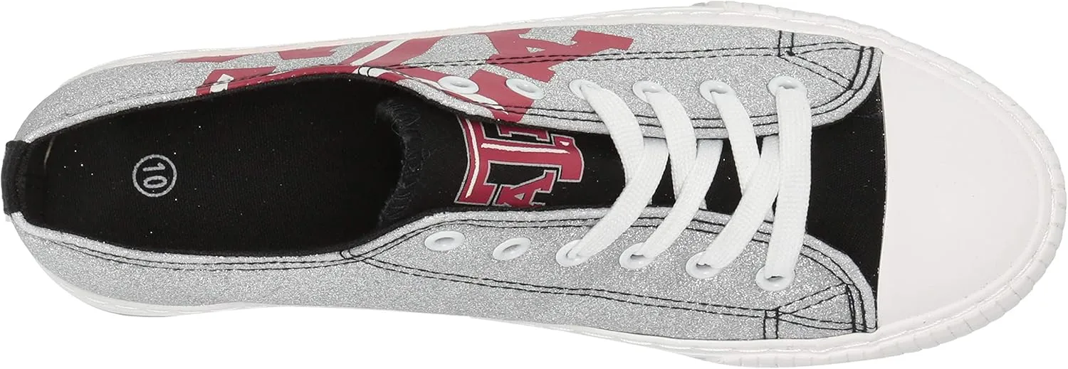 FOCO womens Ncaa College Team Logo Fashion Low Top Canvas Sneakers Shoes