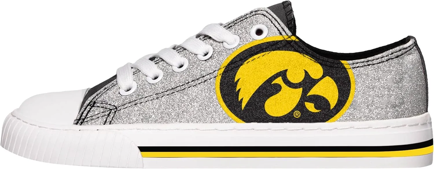 FOCO womens Ncaa College Team Logo Fashion Low Top Canvas Sneakers Shoes