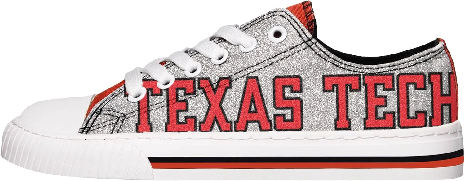 FOCO womens Ncaa College Team Logo Fashion Low Top Canvas Sneakers Shoes