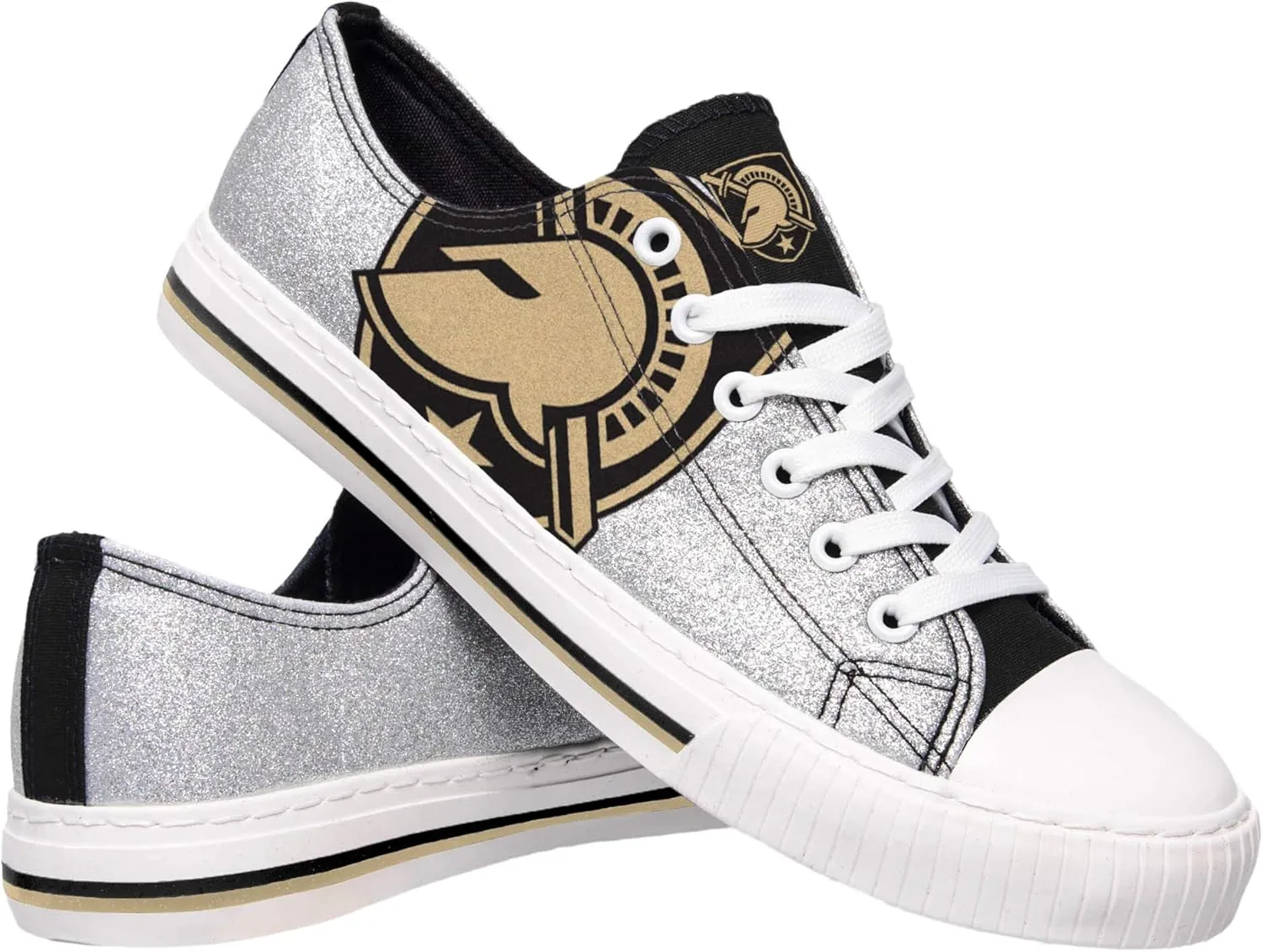 FOCO womens Ncaa College Team Logo Fashion Low Top Canvas Sneakers Shoes