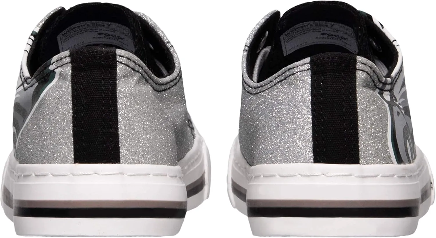 FOCO Women's NFL Team Logo Ladies Fashion Glitter Low Top Canvas Sneakers Shoes Dallas Cowboys Shoes-10/XXL