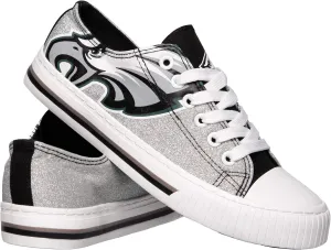 FOCO Women's NFL Team Logo Ladies Fashion Glitter Low Top Canvas Sneakers Shoes Dallas Cowboys Shoes-10/XXL