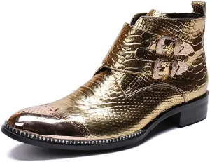 For Men Ankle Boots Zip Wing Tip Monk Strap Men Boots Holiday Party Office Business For Show The First Layer Of Cowhide