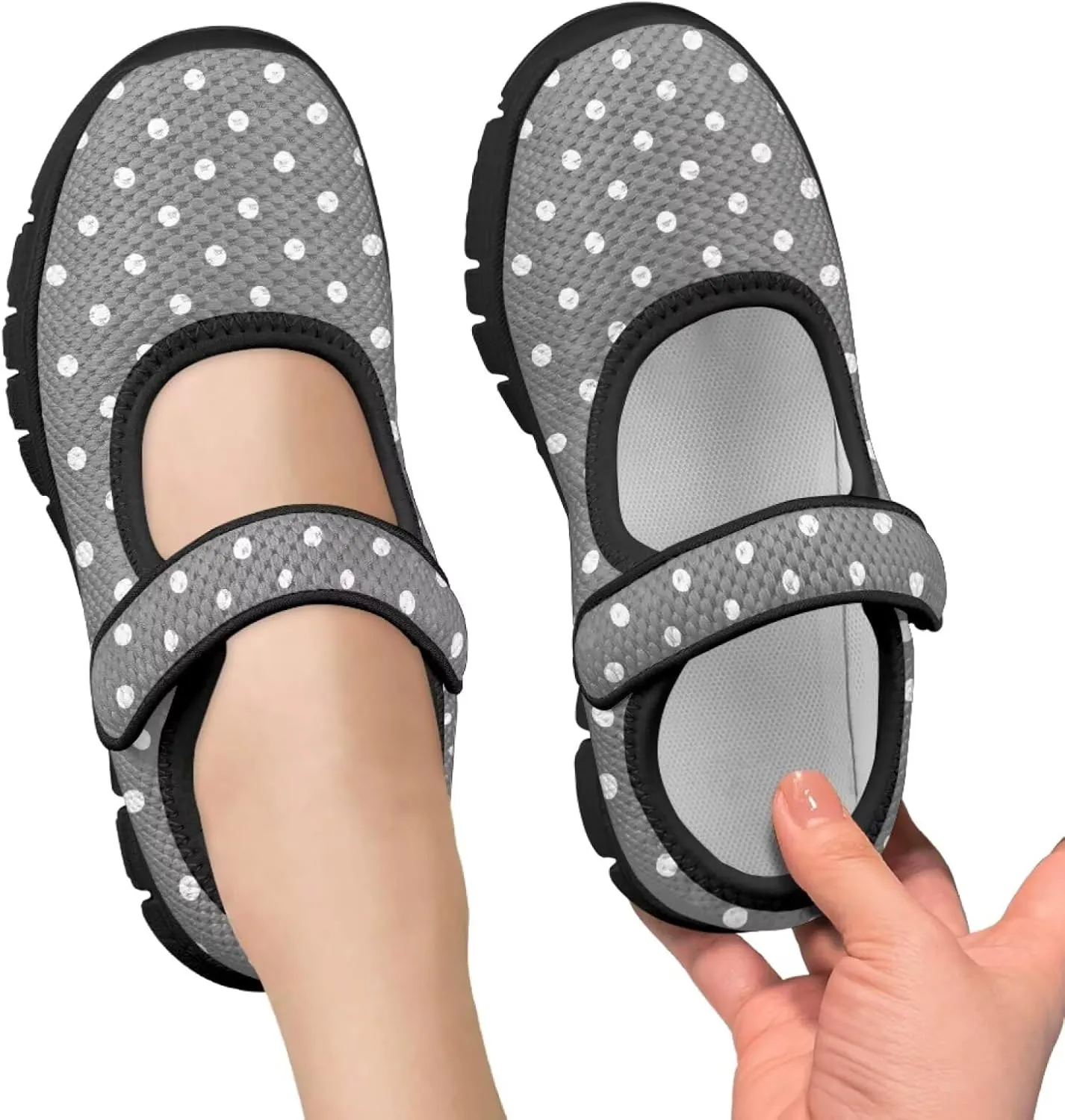 Forchrinse Rainbow Girls and Toddler Mary Jane Sneakers Soft Sole Barefoot Flats Comfort School Party Play Shoes Ballet Flats for Kids Size 11-2.5