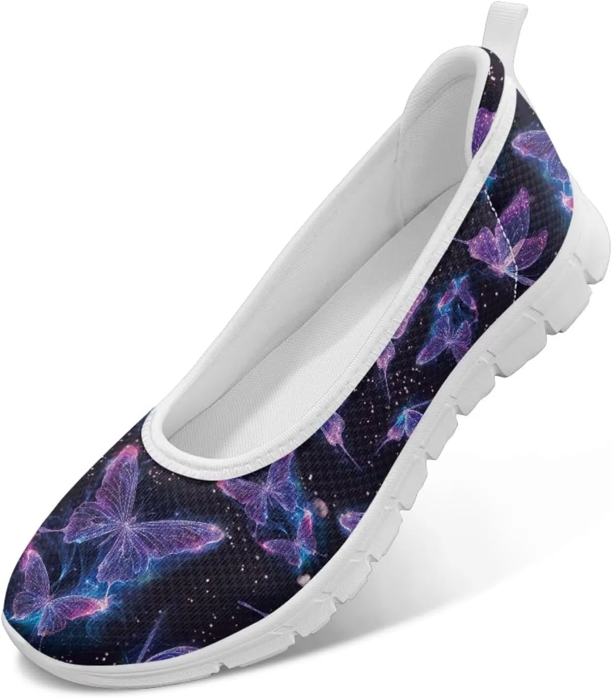 Forchrinse Underwater Turtle Fish Flats for Women Comfortable Round Toe Slip On Knit Flats Soft Work Nurse Flats Arch Support Slippers 5.5