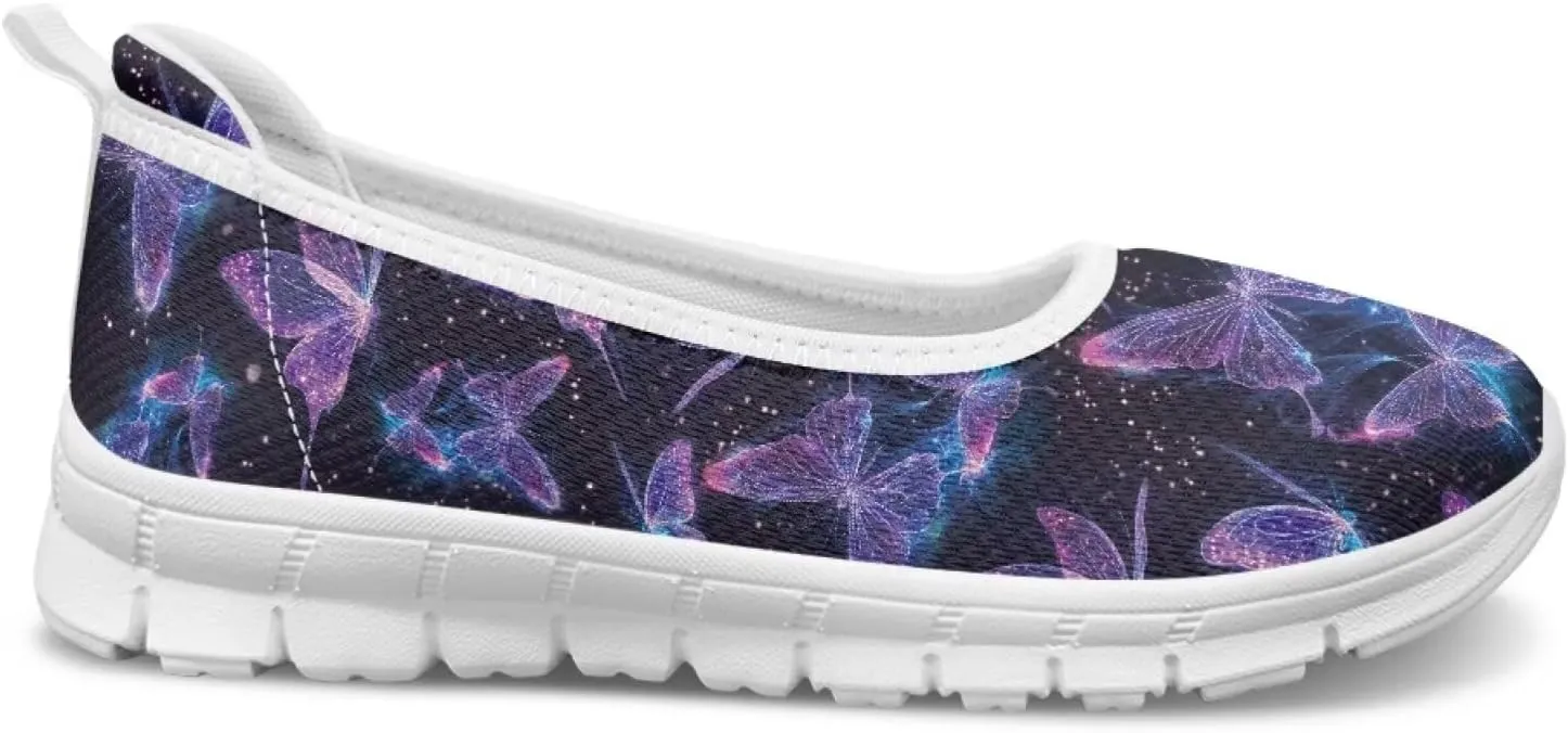 Forchrinse Underwater Turtle Fish Flats for Women Comfortable Round Toe Slip On Knit Flats Soft Work Nurse Flats Arch Support Slippers 5.5