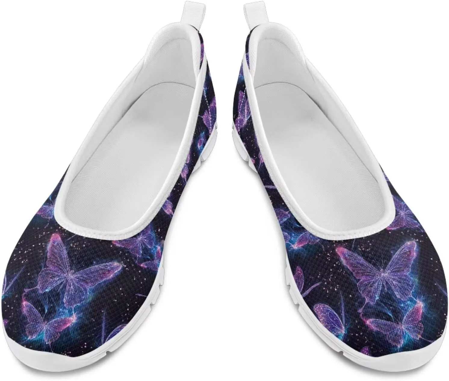 Forchrinse Underwater Turtle Fish Flats for Women Comfortable Round Toe Slip On Knit Flats Soft Work Nurse Flats Arch Support Slippers 5.5