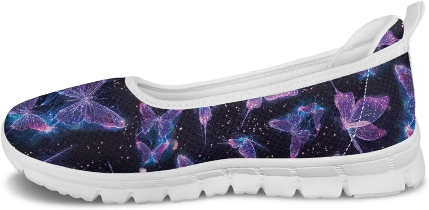 Forchrinse Underwater Turtle Fish Flats for Women Comfortable Round Toe Slip On Knit Flats Soft Work Nurse Flats Arch Support Slippers 5.5