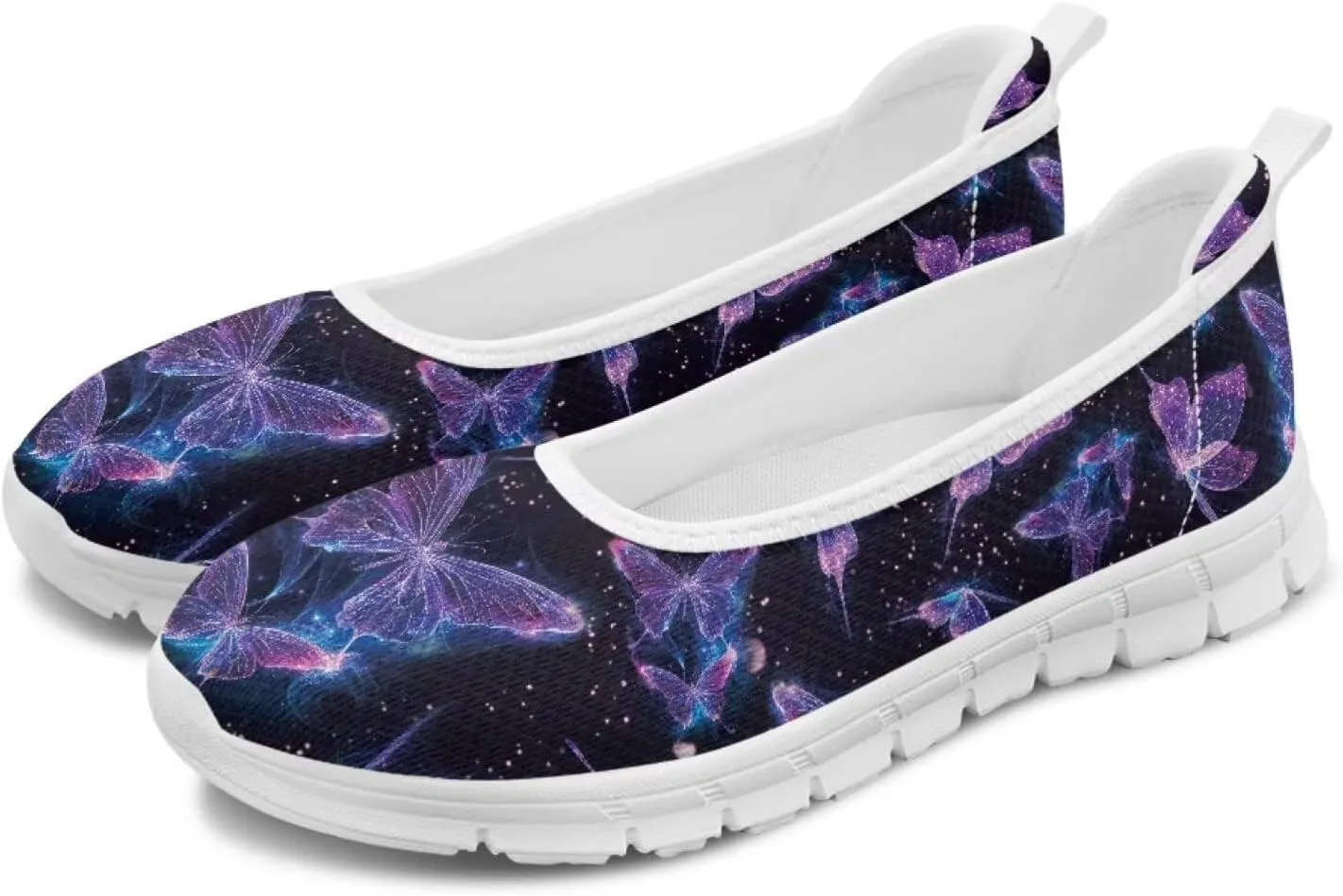 Forchrinse Underwater Turtle Fish Flats for Women Comfortable Round Toe Slip On Knit Flats Soft Work Nurse Flats Arch Support Slippers 5.5