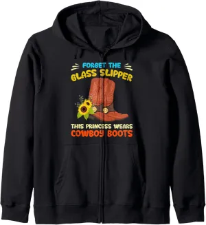 Forget The Glass Slippers This Princess Wears Cowboy Boots Zip Hoodie