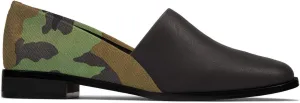 FOWT Two Tone Multicolor Penny Loafers for Women Side Cut Round Toe Driving Style Loafer Low Heels Fashion Printed Flats Casual Dress Comfort Soft Walking Shoes Size 4-16 US