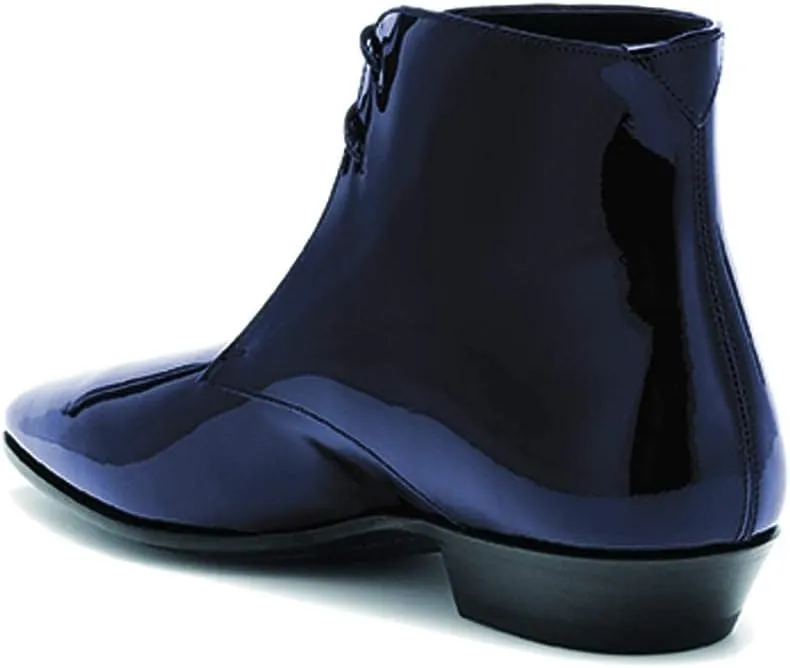 FOWT Women Closed Pointed Toe Ankle Boots Lace Up Stacked Block Chunky Low Heels Pumps Flats Walking Casual Office Formal Party Dress Shoes Size 4-15 M US