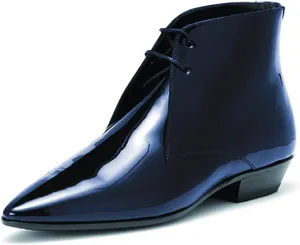 FOWT Women Closed Pointed Toe Ankle Boots Lace Up Stacked Block Chunky Low Heels Pumps Flats Walking Casual Office Formal Party Dress Shoes Size 4-15 M US