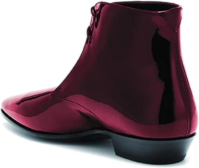 FOWT Women Closed Pointed Toe Ankle Boots Lace Up Stacked Block Chunky Low Heels Pumps Flats Walking Casual Office Formal Party Dress Shoes Size 4-15 M US