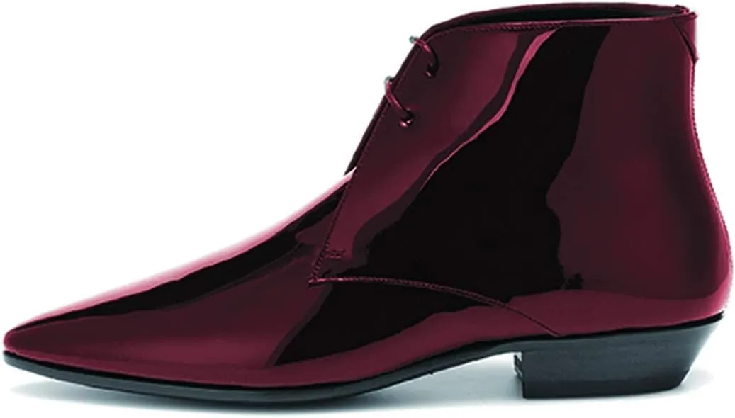 FOWT Women Closed Pointed Toe Ankle Boots Lace Up Stacked Block Chunky Low Heels Pumps Flats Walking Casual Office Formal Party Dress Shoes Size 4-15 M US