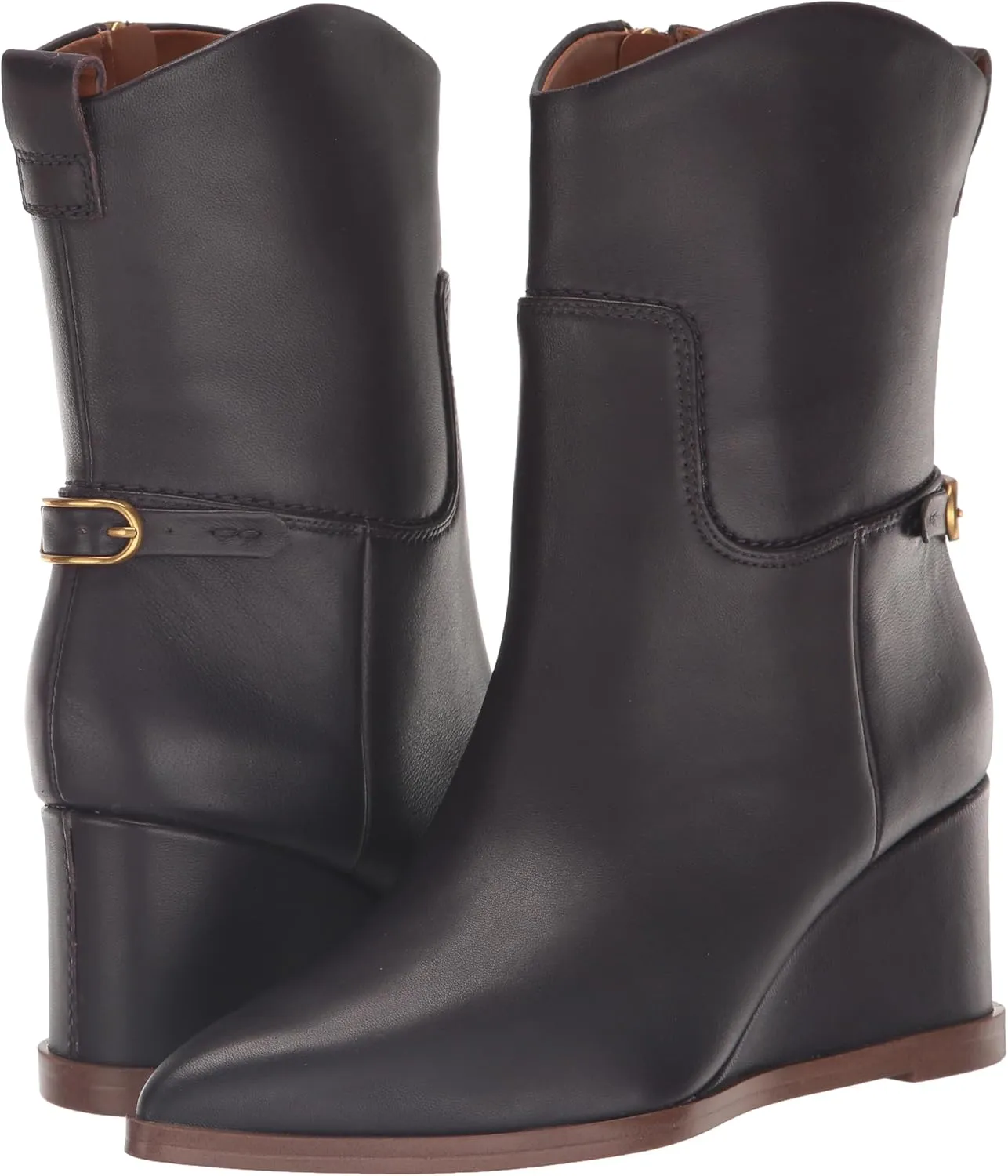 Franco Sarto Women's Etta Pointed Toe Wedge Booties Ankle Boot