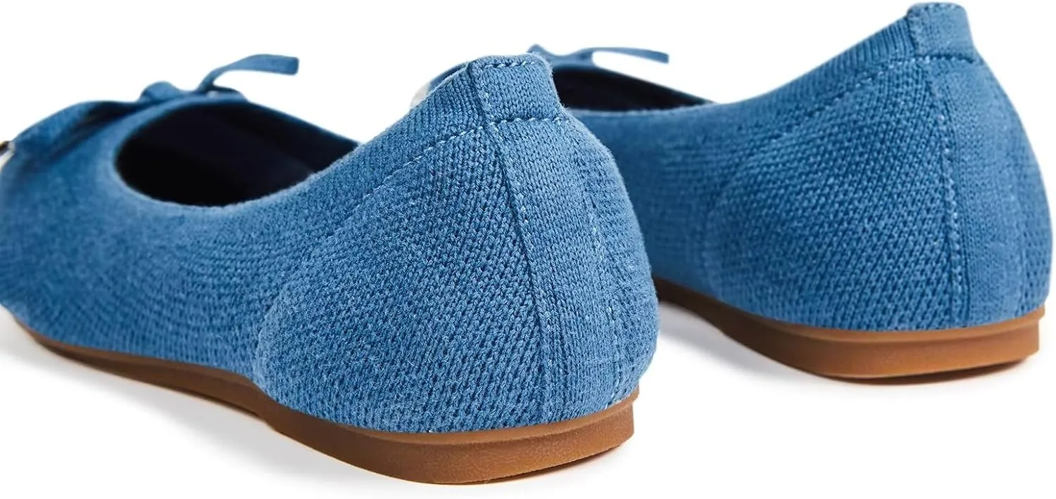 Frank Mully Women's Ballet Flats Round Toe Walking Flats Slip On Work Shoes Knitted Flats Shoes for Woman Soft Lightweight