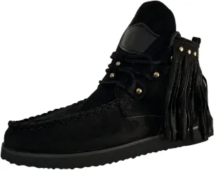 Fringe Boots Women Ankle Cowboy Boots Suede Flat Tassel Boots Side Zipper Moccasin Boots Short Western Boots