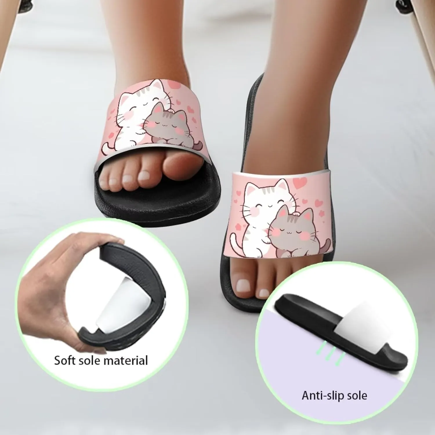 Girls Boys Slide Sandals Comfort Beach Pool Kids Shower Slippers Indoor Outdoor Toddle Little Kid Big Kid