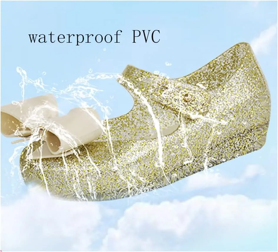 Girls Summer Open Toe Jelly Sandals Cute Bowknot Beach Shoes