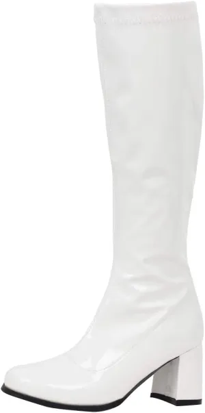 GOGO Boots for Women, Knee High Boots, PU Leather Zip Ladies Party Dance Shoes