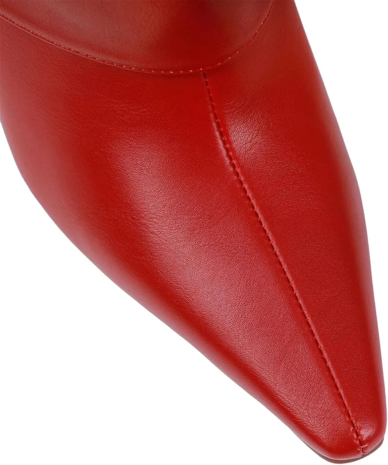 Goolita Women's Stiletto Heel Knee High Boots Square Toe Slip On Fold Over Boots For Women Leather Comfortable Dress Tall Boots