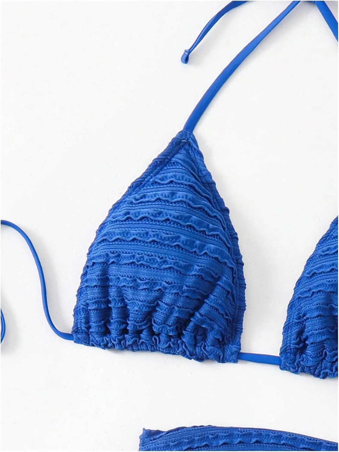 GORGLITTER Women's 3 Piece Swimsuits Halter Triangle String Bikini Set with Beach Skirt Swimwear Set