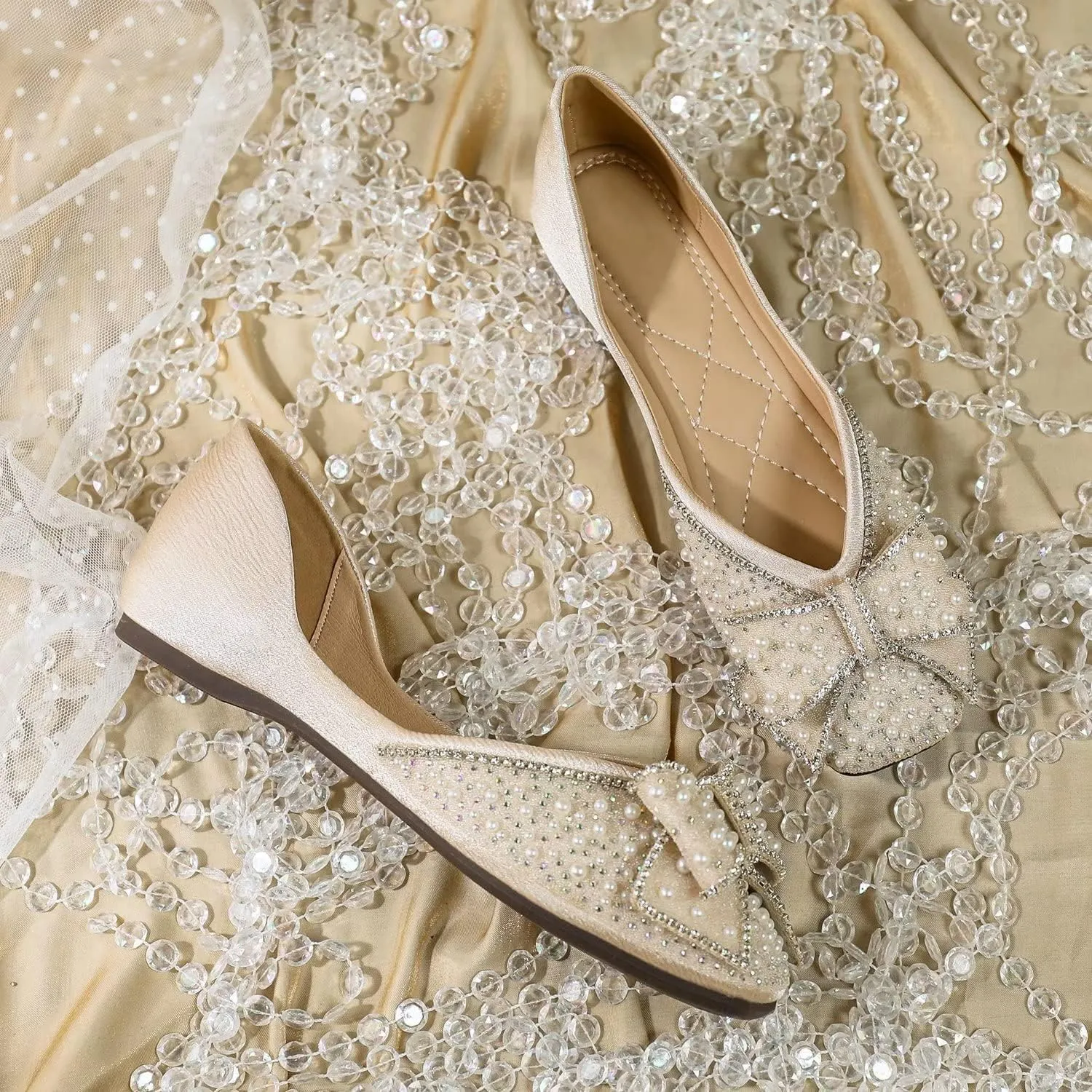 Hee grand Women Square Toe Crystals Shoes Glittering Rhinestone Wedding Dress Shoes Fashion Bridesmaid Shoes