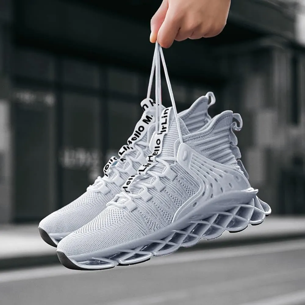 Hello MrLin Men's Running Shoes Non Slip Athletic Tennis Walking Blade Type Sneakers Hip Hop