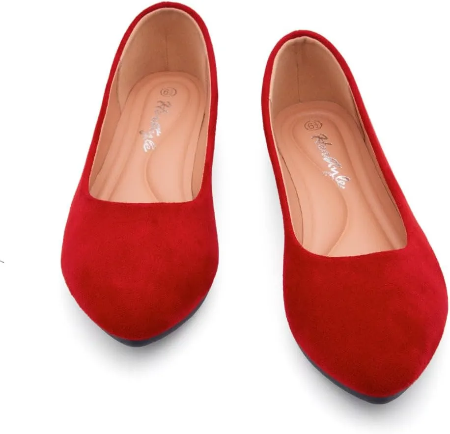 Herstyle Elina Women's Flats, Pointed Toe Ballet Flat Shoes, Slip-On Dressy Flats, Comfortable Casual Ballerina Shoes for Daily Wear, Work, Office, and Party