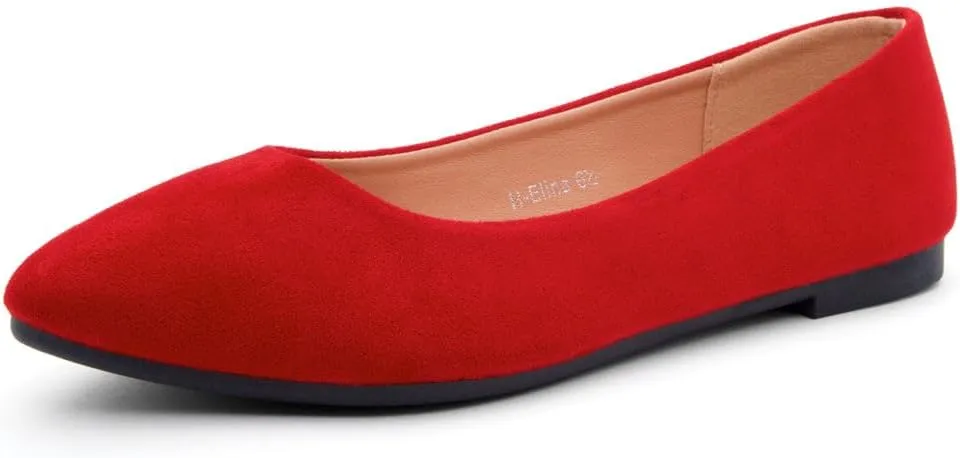 Herstyle Elina Women's Flats, Pointed Toe Ballet Flat Shoes, Slip-On Dressy Flats, Comfortable Casual Ballerina Shoes for Daily Wear, Work, Office, and Party