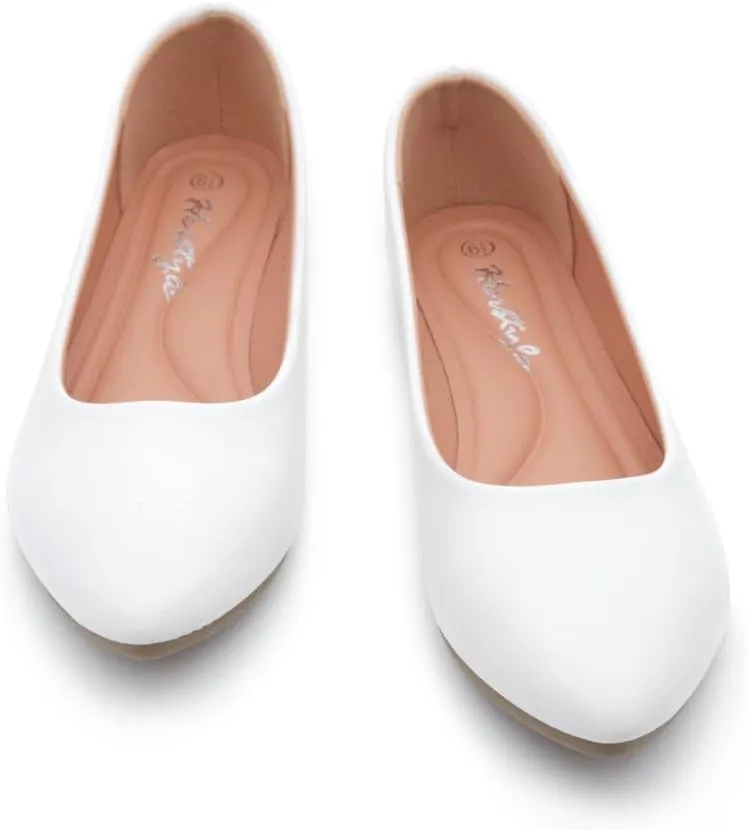 Herstyle Elina Women's Flats, Pointed Toe Ballet Flat Shoes, Slip-On Dressy Flats, Comfortable Casual Ballerina Shoes for Daily Wear, Work, Office, and Party