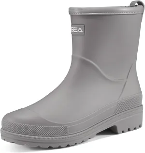 HISEA Women's Rubber Rain Boots Waterproof Short Chelsea Boots for Garden Outdoor