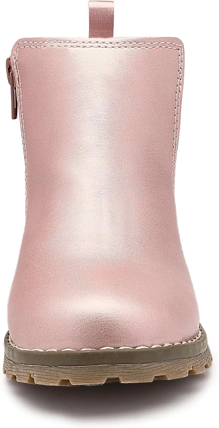HOMEHOT Girls Ankle Boots Kids Dress Short Boots Low Heel (toddler,littile kids)