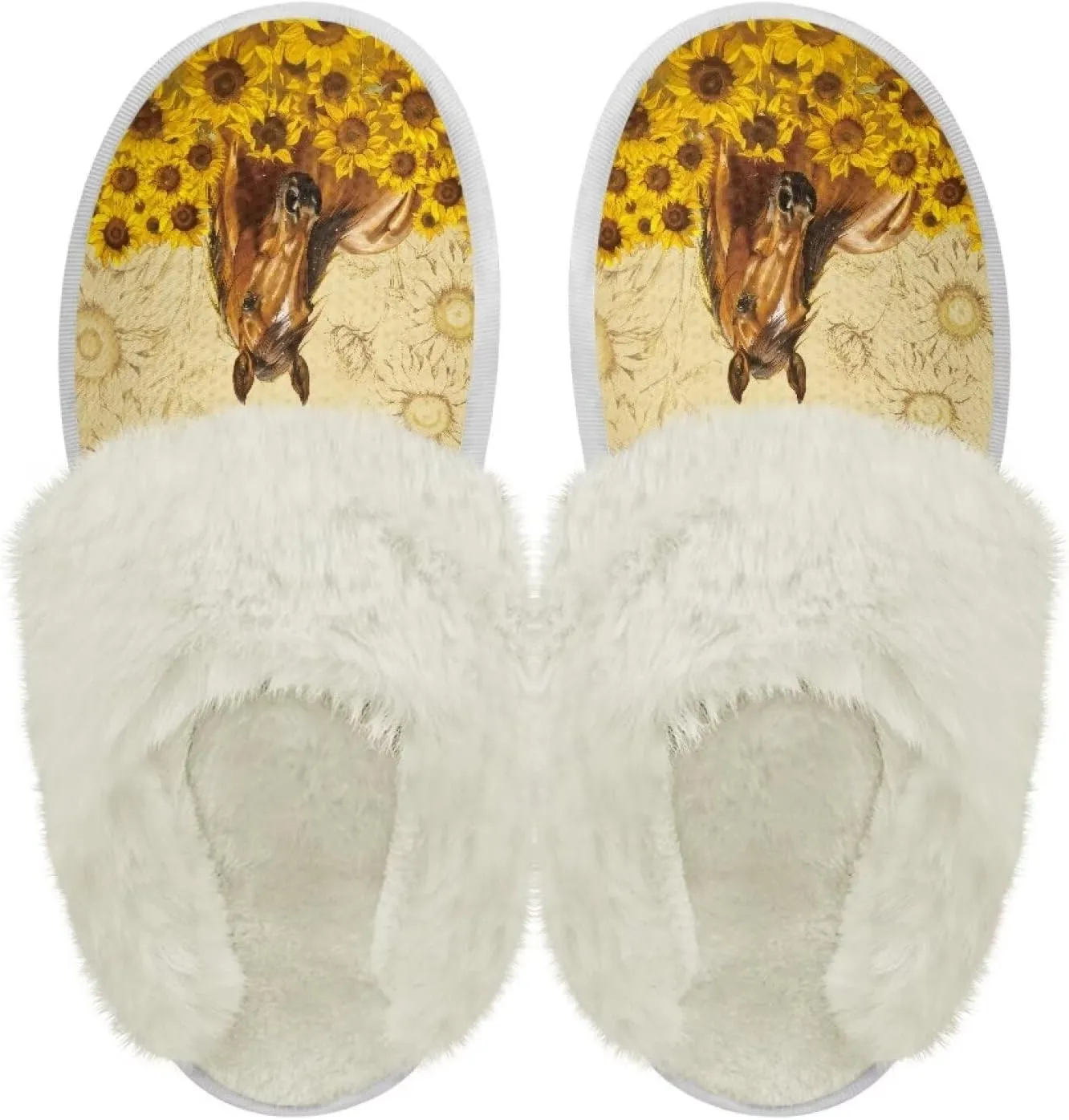 House Slippers for Men Women Winter Warm Slip On Fuzzy Slipper Unisex Indoor Soft Plush Closed Toe Home Shoes Flats Non Skid Rubber Sole for Spa Bath
