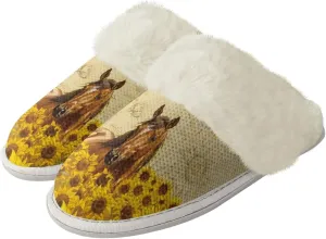 House Slippers for Men Women Winter Warm Slip On Fuzzy Slipper Unisex Indoor Soft Plush Closed Toe Home Shoes Flats Non Skid Rubber Sole for Spa Bath